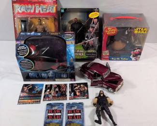 Lot of 8 Toys Collectibles Star Wars, Doctor Who, WWE, Mr. Potato Head