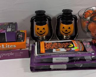 Halloween Decoration Lot w JackOLantern Lanterns, Pumpkin Lights Party Decor