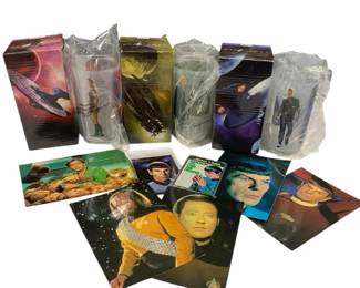 Star Trek Collectibles 3 Glasses, 5 Postcards 2 Small Spock Cards A MustHave for Fans