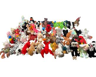 Ty Beanie Babies Animal Plush Lot Dogs Cats Bears Farm Safari Vintage Stuffed Toys