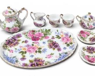 Royal Cotswolds Miniature Porcelain Tea Set 8 Pieces