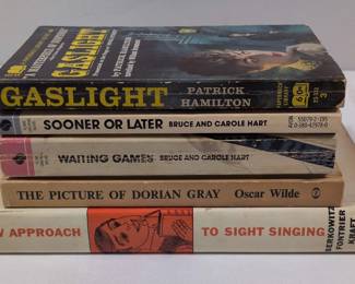 Vintage Paperback Hardcover Book Collection Lot of 5 Books by Bruce Carol Hart, Patrick Hamilt