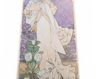 La Dame Aux Camelias Art Nouveau Reproduction Poster by Portal Publications