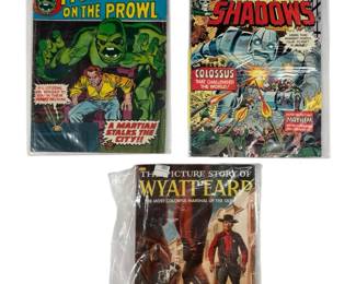 2 Vintage Marvel Comics Wyatt Earp Picture Book Collection
