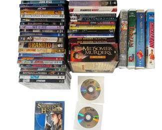 Mixed DVD VHS Movie Collection Lot w TV Series Animated Films