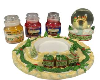 Vintage Yankee Candle Christmas Collection Festive Scented Candles Decorative Holders