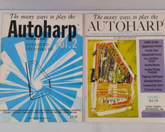 Vintage Autoharp Instruction Books Vol. 1 2 1966 Music Learning Paperback Set