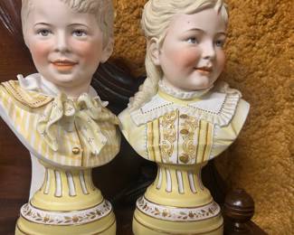 19th century bisque busts