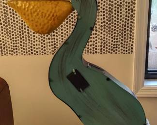 Metal Pelican Figurine with Marquee Lights second image