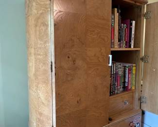 Vintage Burl Wood Stacked Cabinet Unit second image