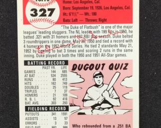 Duke Snider Brooklyn Dodgers Baseball Card second image