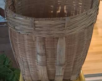 Vintage Japanese Bamboo Backpack Basket