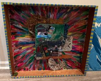 Mixed Media Assemblage Art Piece
