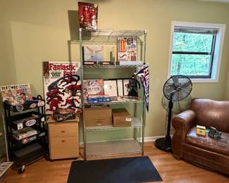 Wire Shelving Units and Assorted Collectibles third image