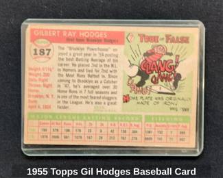Topps Gil Hodges Baseball Card second image