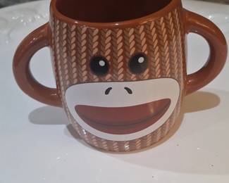Galerie Sock Monkey Double Handle Mug