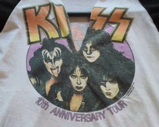 KISS tenth Anniversary Tour Raglan TShirt