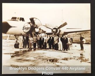 Brooklyn Dodgers Convair Airplane Photo