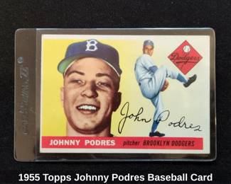 Topps Johnny Podres Baseball Card