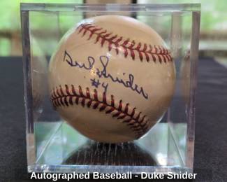 Autographed Baseball Duke Snider