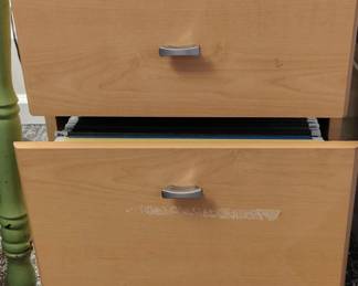 Light Wood TwoDrawer File Cabinet second image