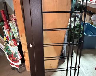 Black Metal Slat Headboard and Footboard Set