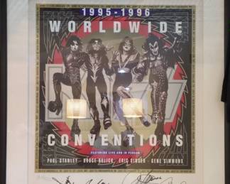 KISS Worldwide Conventions Tour Lithograph Poster Signed