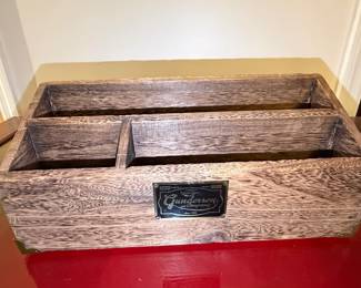 Gunderson  Company Wood Desk Organizer with Brass Trim