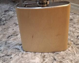 WoodCovered Stainless Steel Flask