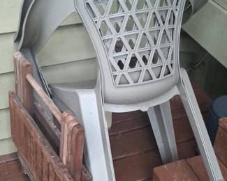 Adams Penza Gray Plastic Patio Chair
