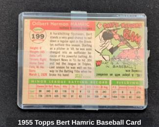 Topps Bert Hamric Baseball Card second image
