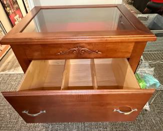 Ethan Allen Cherry Wood Display Dresser third image