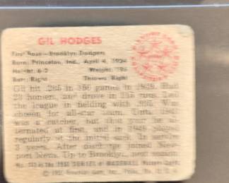 Bowman Gil Hodges Brooklyn Dodgers Baseball Card second image