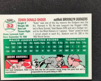 Topps Duke Snider Baseball Card B second image