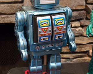 Blue ME Robot Tin Toy