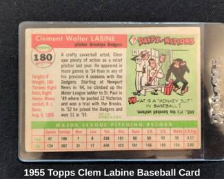 Topps Clem Labine Baseball Card second image