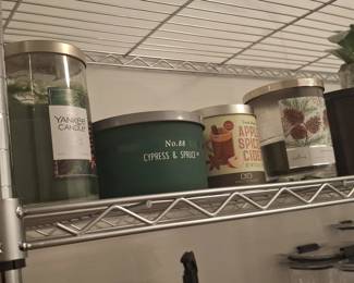 Assorted Home Fragrance Candles, Kitchenware, and Household Supplies