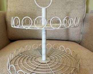 White Wire Tier Cupcake Stand