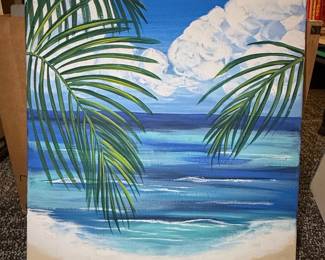 Tropical Beach Scene Painting