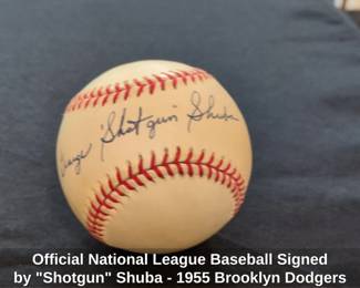 Official National League Baseball Signed by Shotgun Shuba Brooklyn Dodgers