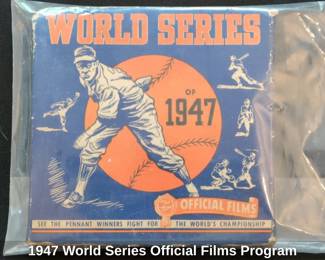 World Series Official Films Program