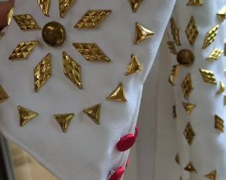 Elvis Presley Style White Pinwheel Jumpsuit Replica third image