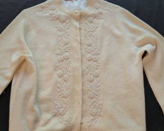 Vintage Beaded Cardigan  Made in Hong Kong
