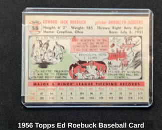 Topps Ed Roebuck Baseball Card second image