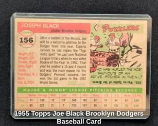 Topps Joe Black Brooklyn Dodgers Baseball Card second image