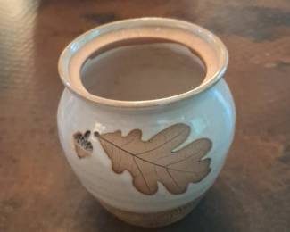 Ephraim Pottery Oak and Acorn Vase