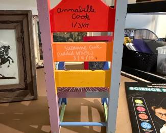 HandPainted Guatemalan Folk Art Rocking Chair third image