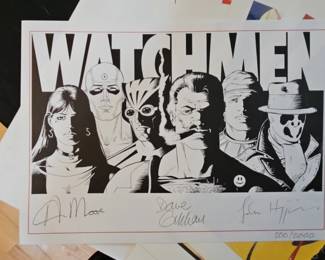 Watchmen Limited Edition Portfolio, Signed by Alan Moore, Dave Gibbons, and John Higgins second image