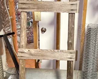 Rustic Wooden Blanket Ladder