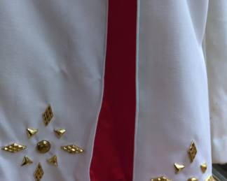 Elvis Presley Style White Pinwheel Jumpsuit Replica fourth image